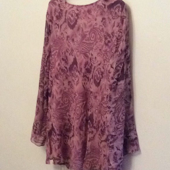 Lane Bryant Bell Sleeve V Tie Neckline Blouse - Picture 5 of 6